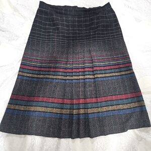 Elegant Multicolor Plaid Vintage Women's Skirt
